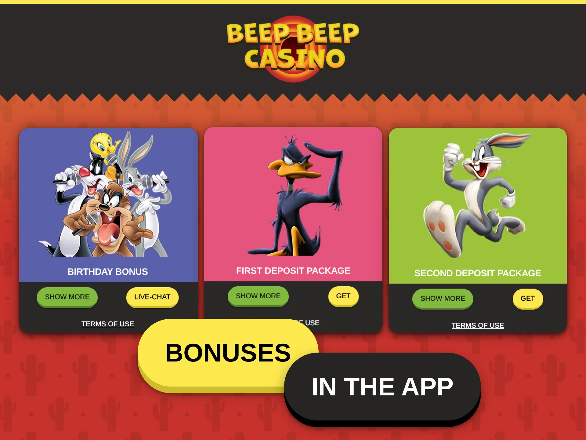Unlock exclusive mobile promotions using the official Beep Beep Casino app.