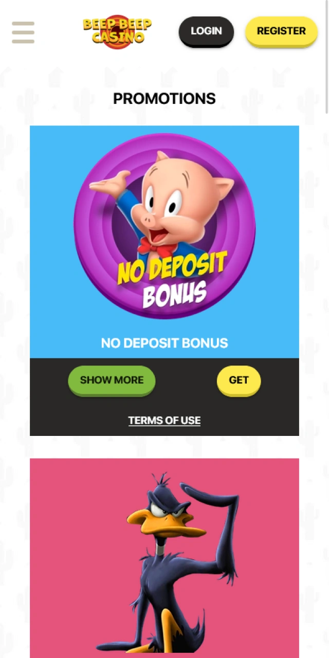 Explore rewarding bonus promotions available in the Beep Beep Casino app.