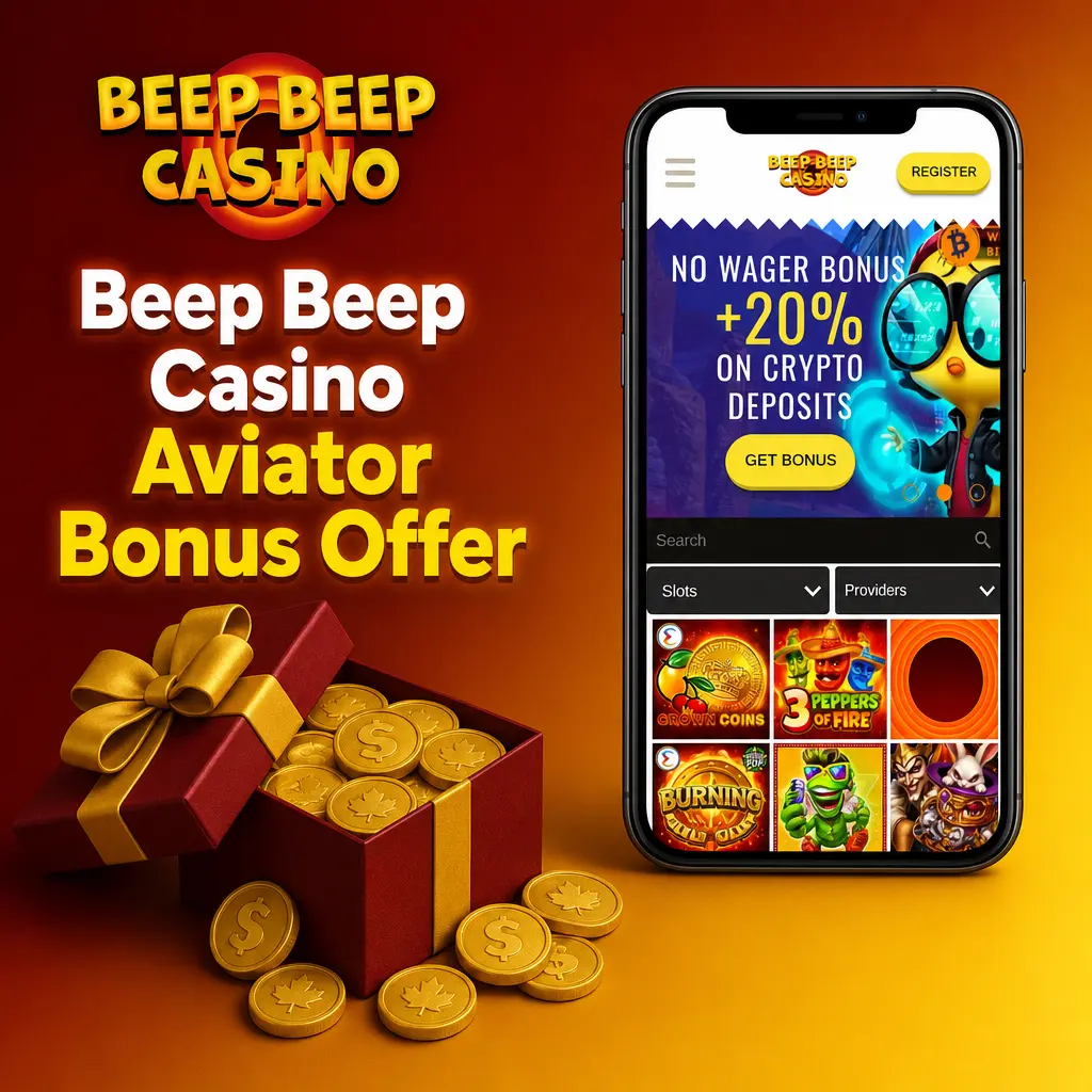 Beep Beep Casino Aviator bonus offer: 400% welcome bonus up to 800 CAD plus no deposit bonus for new players