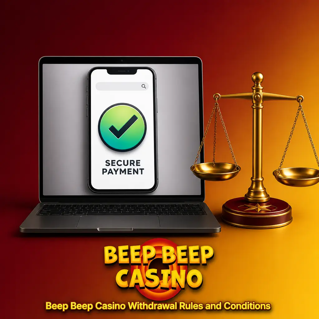 Beep Beep Casino withdrawal rules for Canadian players: verification, wagering, payment method, and limits.