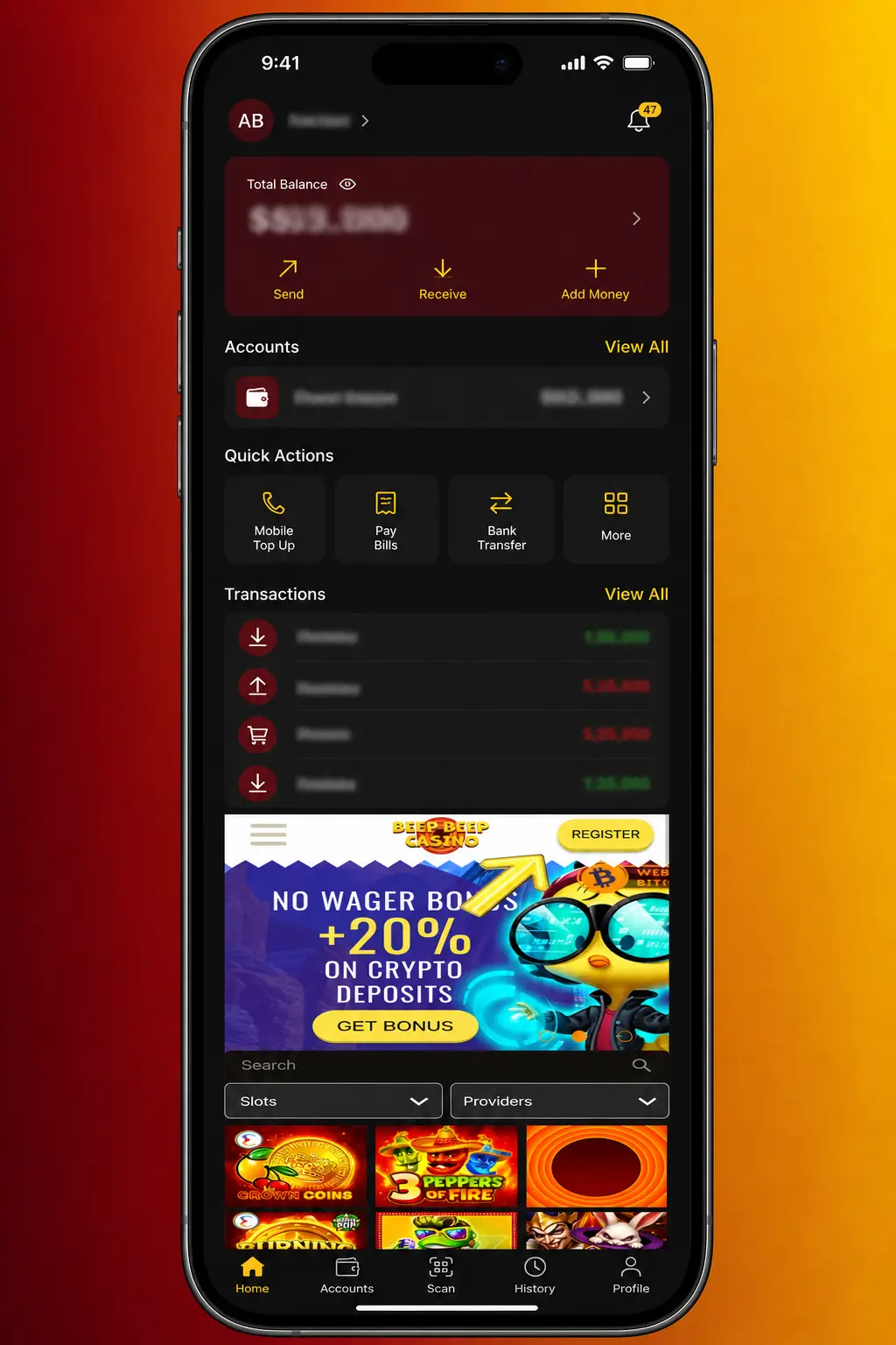 Step-by-step guide screenshot showing how to log in and start playing slots at Beep Beep Casino