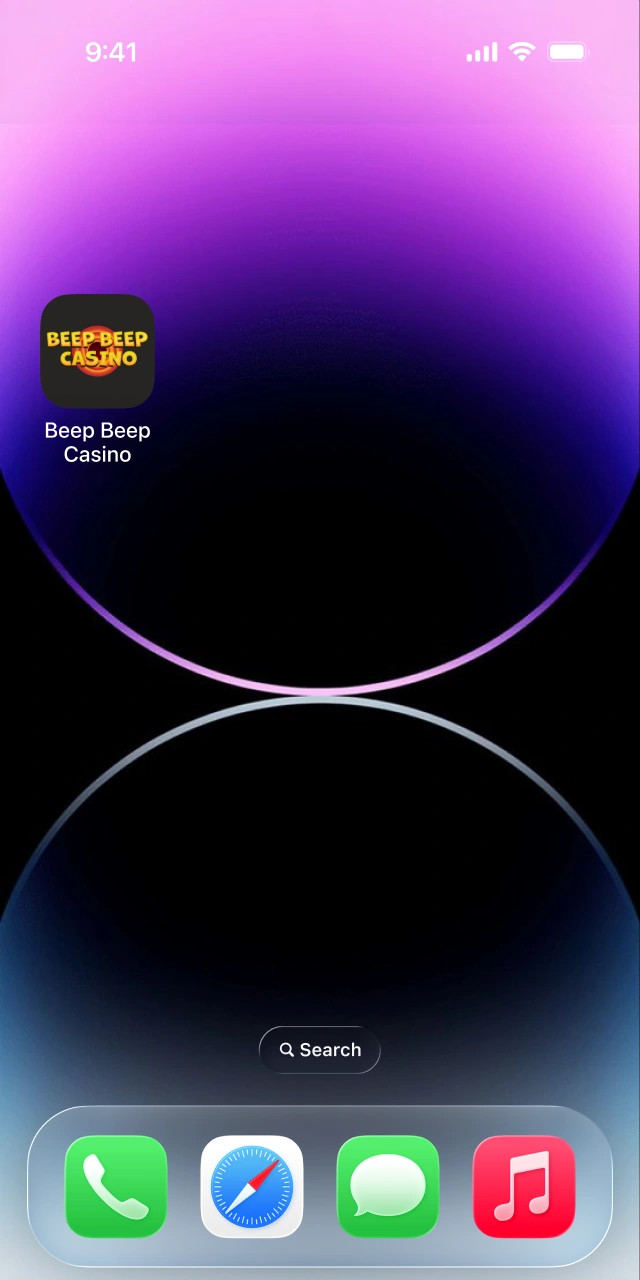 Download the official Beep Beep Casino mobile app to start your login.