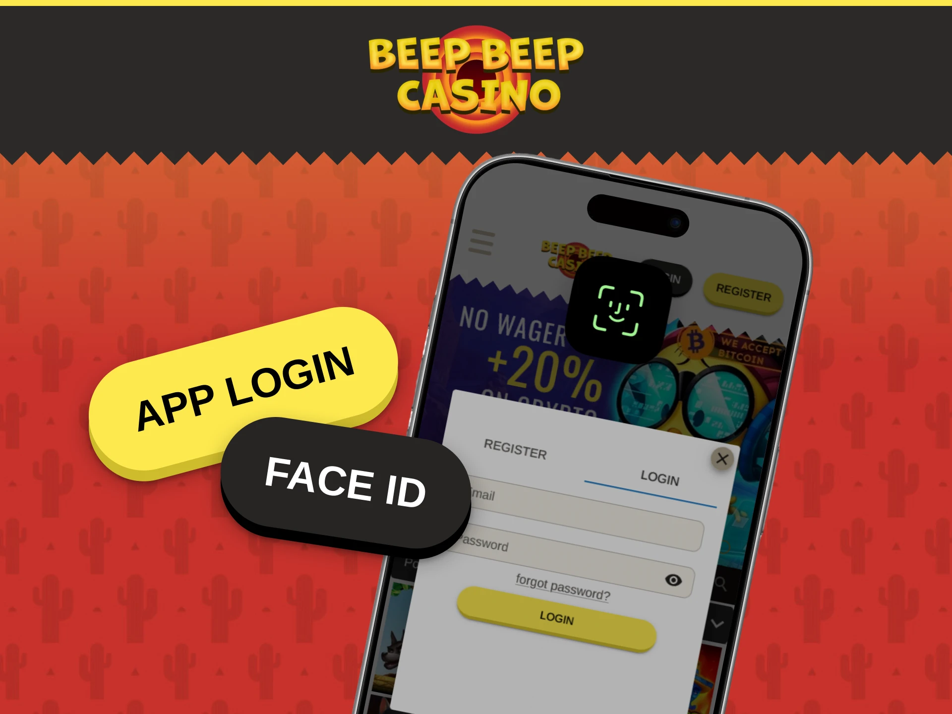 Enable Face ID or fingerprint for your Beep Beep Casino login.